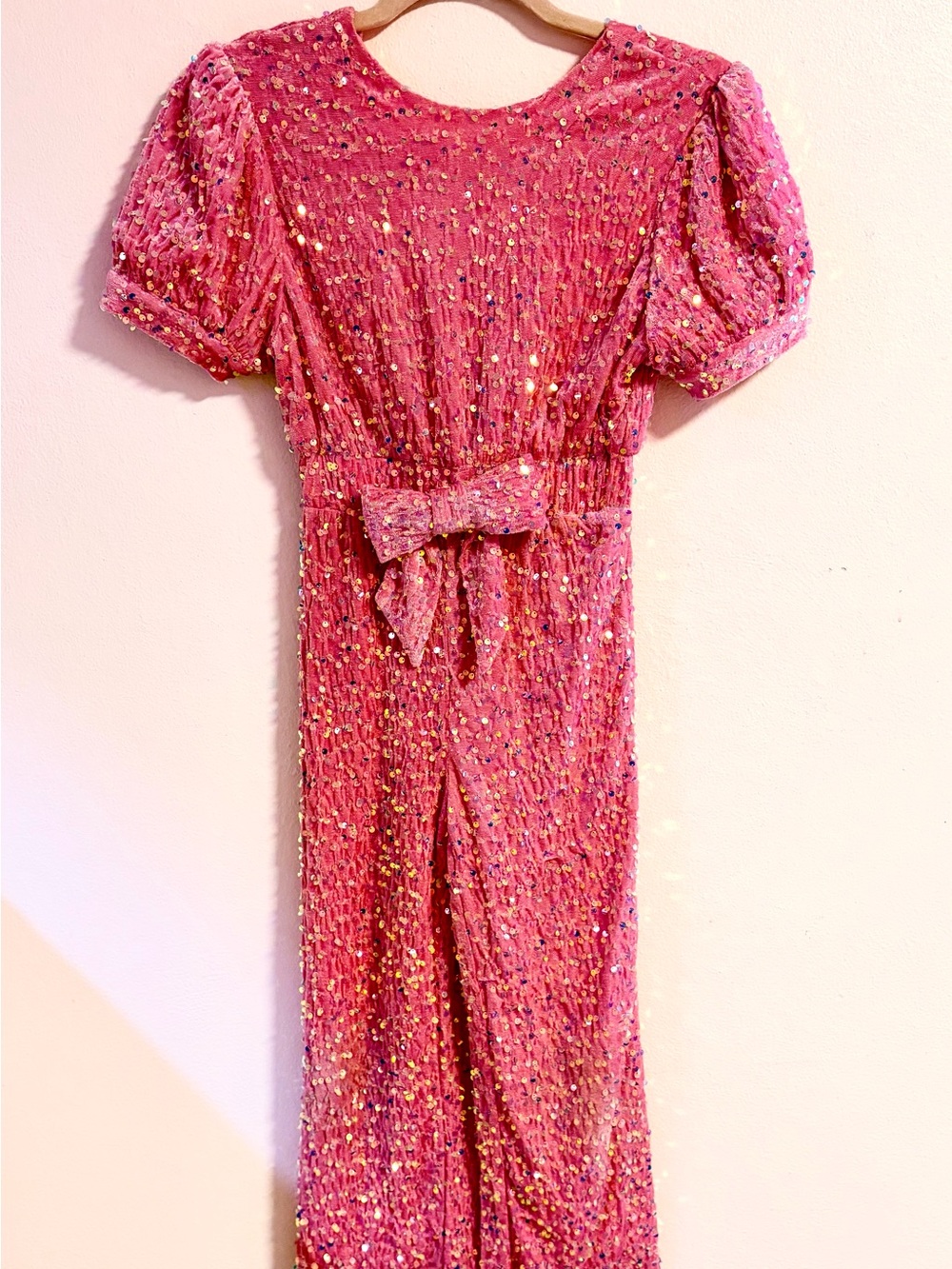 Shop the Mint Girls Girls Pink Sequin Jumpsuit size 7/8